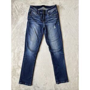 Buckle Black No. 53 Womens Jeans Size 24 Dark Wash Distressed Stretch Skinny